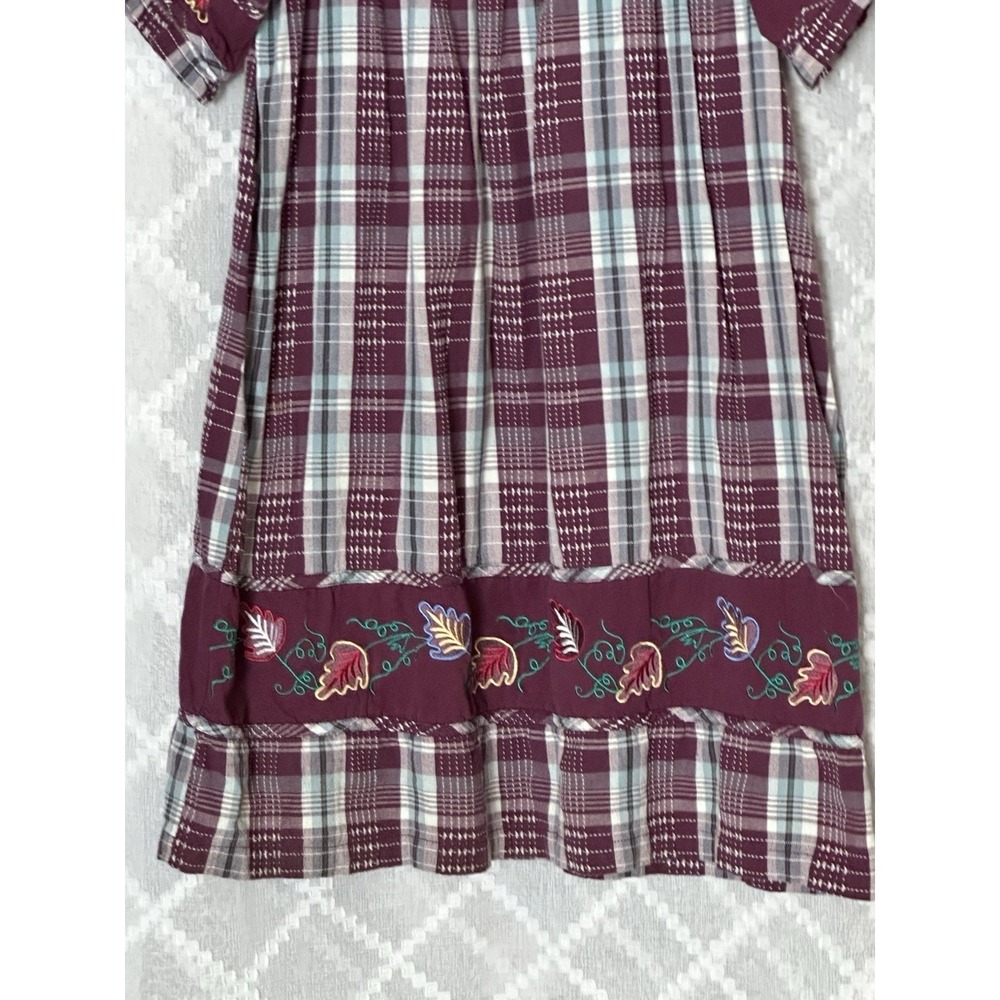 VTG National Embroidered Nightgown Cottagecore House Dress Oversized Granny - Picture 4 of 7